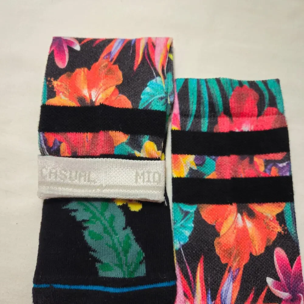 Stance Pau St Tropical Floral Crew Socks Men’s L